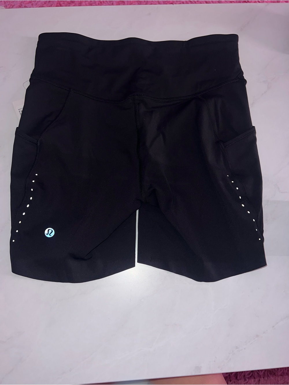 lululemon fast and free black High-Rise short 6” Bike Shorts with Side Pockets - Picture 4 of 5